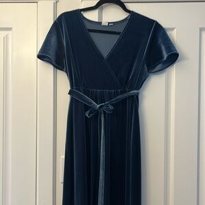 Blue velvet dress - GAP Maternity